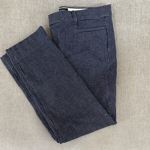 Banana Republic Navy and White Sloan Pants - SLOAN SLIM HIGH-RISE ANKLE PANT